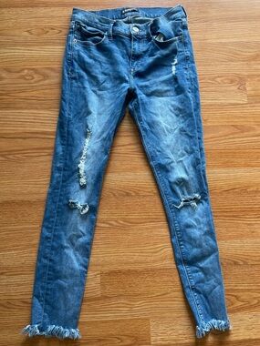 Express Mid Rise Cropped Legging Jeans